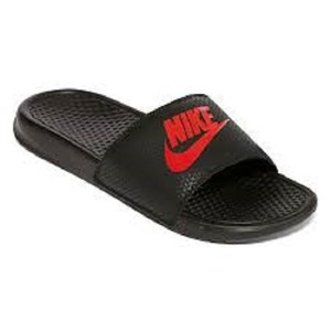 nike red flip flops